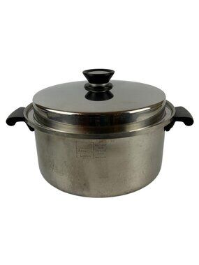 Amway Queen 5 Qt Stockpot Multi-Ply 18/8 Stainless Steel With Lid USA Made